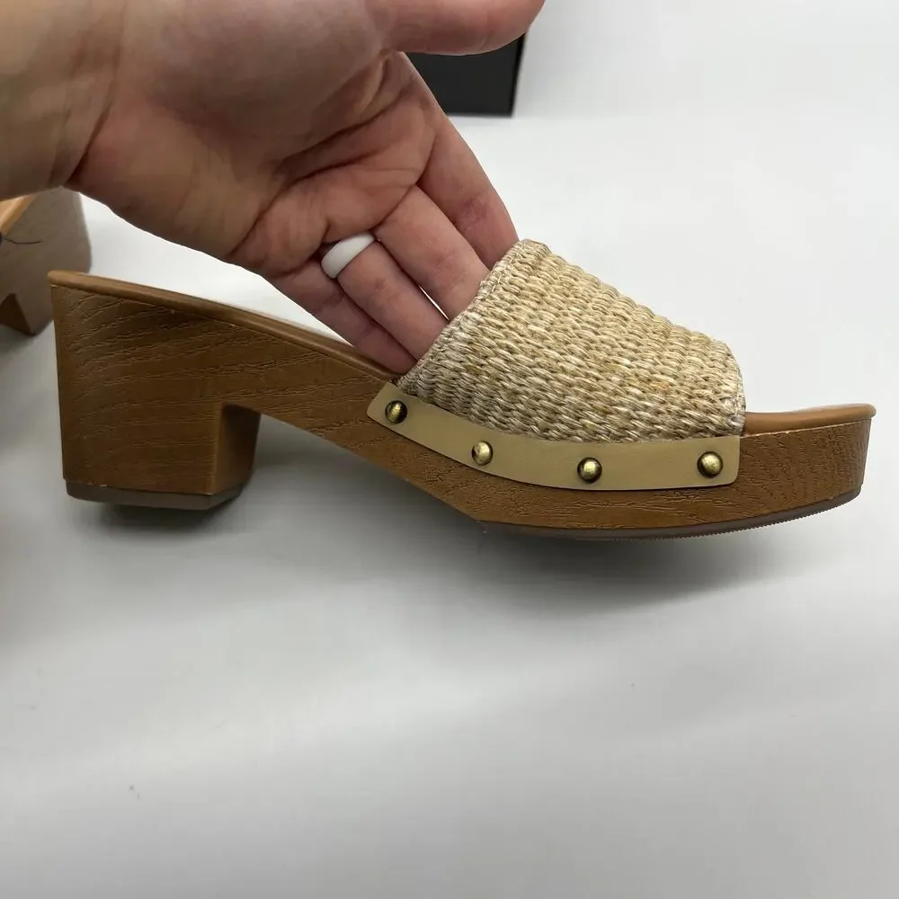 a.n.a. Women Shoes Robinson Casual Heel Natural Color Size 9M